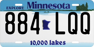 MN license plate 884LQQ