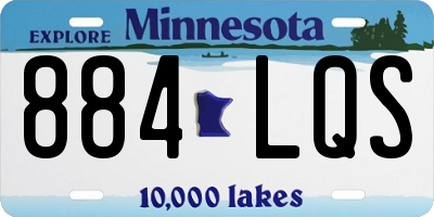 MN license plate 884LQS