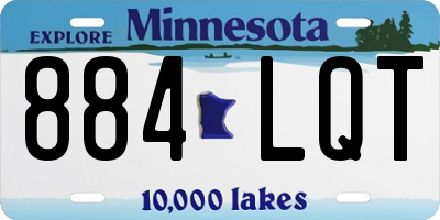 MN license plate 884LQT