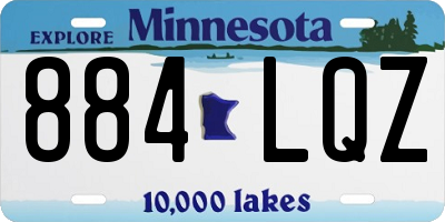 MN license plate 884LQZ