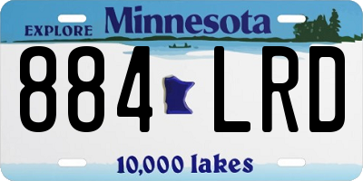 MN license plate 884LRD