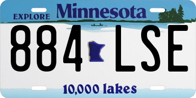 MN license plate 884LSE