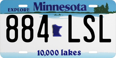 MN license plate 884LSL