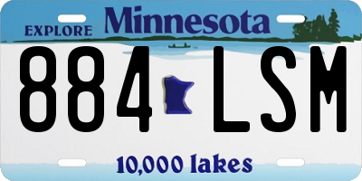 MN license plate 884LSM