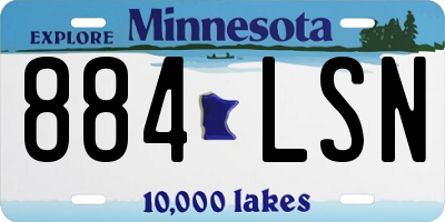 MN license plate 884LSN
