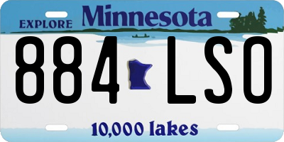 MN license plate 884LSO