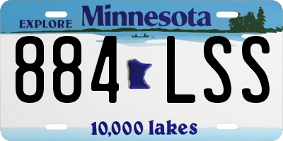 MN license plate 884LSS