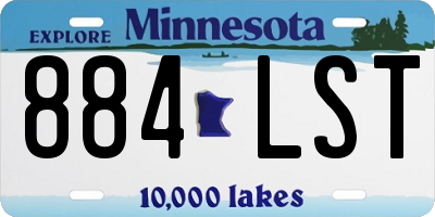 MN license plate 884LST