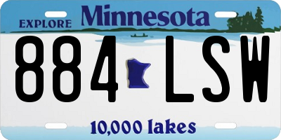 MN license plate 884LSW