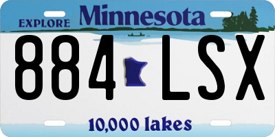MN license plate 884LSX