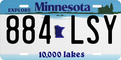 MN license plate 884LSY