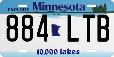 MN license plate 884LTB