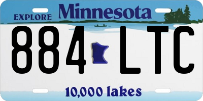 MN license plate 884LTC