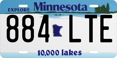 MN license plate 884LTE
