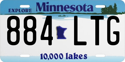 MN license plate 884LTG