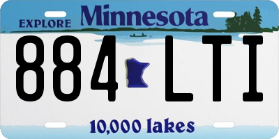 MN license plate 884LTI