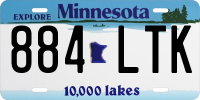 MN license plate 884LTK