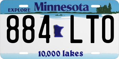 MN license plate 884LTO