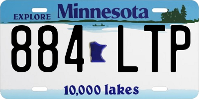 MN license plate 884LTP