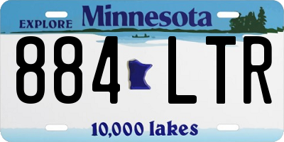 MN license plate 884LTR