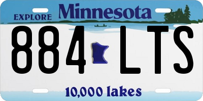 MN license plate 884LTS