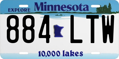 MN license plate 884LTW