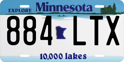 MN license plate 884LTX