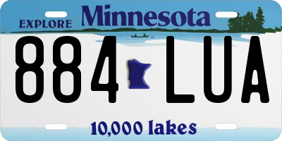 MN license plate 884LUA