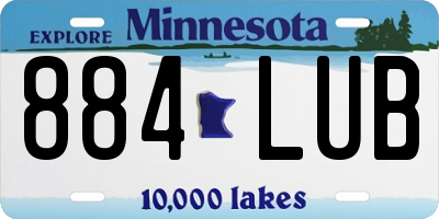 MN license plate 884LUB
