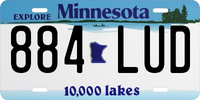 MN license plate 884LUD