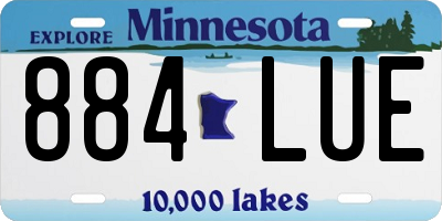 MN license plate 884LUE