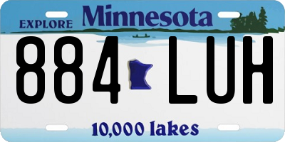 MN license plate 884LUH