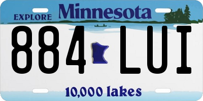 MN license plate 884LUI