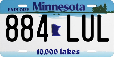 MN license plate 884LUL