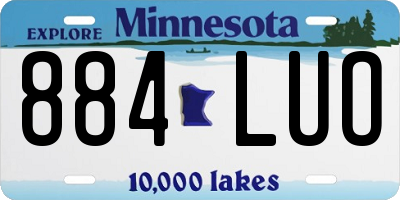 MN license plate 884LUO