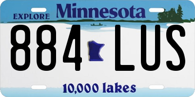 MN license plate 884LUS