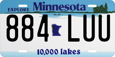 MN license plate 884LUU