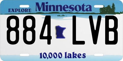 MN license plate 884LVB