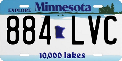 MN license plate 884LVC