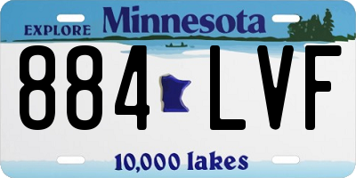 MN license plate 884LVF