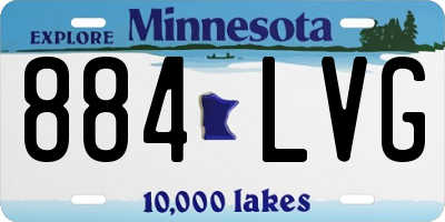 MN license plate 884LVG