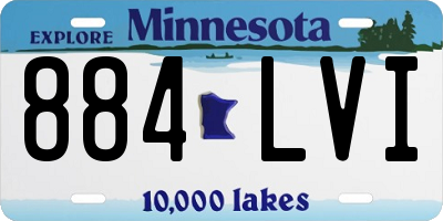 MN license plate 884LVI