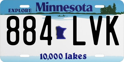 MN license plate 884LVK