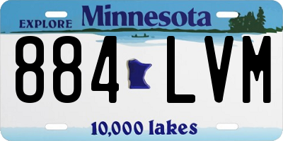 MN license plate 884LVM