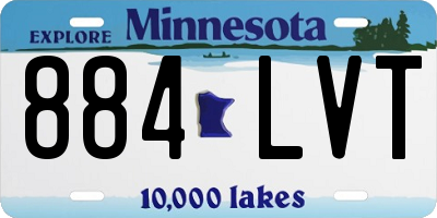 MN license plate 884LVT