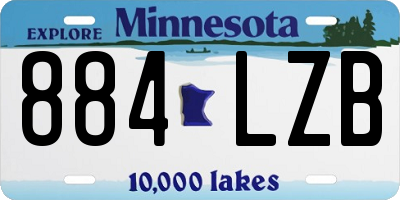 MN license plate 884LZB