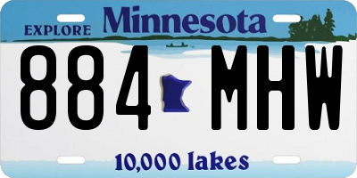 MN license plate 884MHW