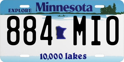 MN license plate 884MIO