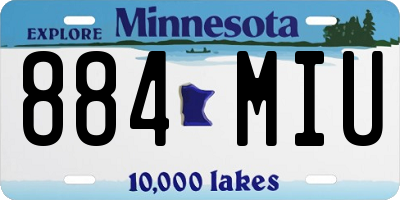 MN license plate 884MIU
