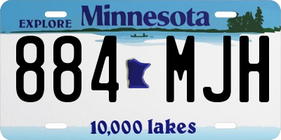 MN license plate 884MJH
